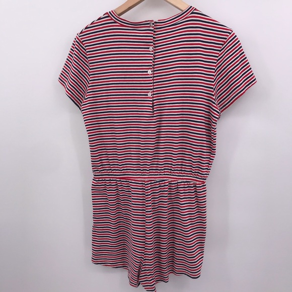 American Apparel Red White and Blue Jersey Romper - Picture 3 of 5